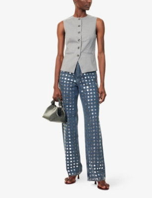Rag & Bone Womens Kngst The Shea Straight-leg Denim Jeans