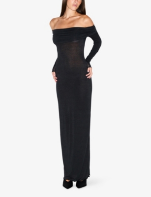 SKIMS: Off-Shoulder Stretch-Modal Maxi Dress