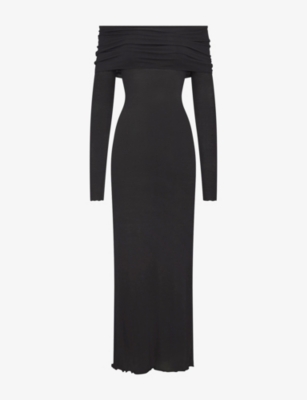 SKIMS: Off-Shoulder Stretch-Modal Maxi Dress