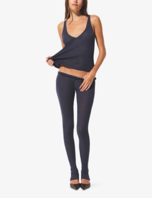 SKIMS: Sheer Cotton V-Neck Cotton-Blend Tank Top