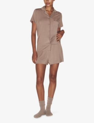 Sleep Short-Sleeve Button-Up Stretch-Modal Pyjama Set