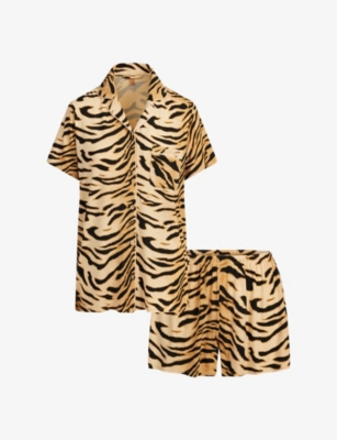 SKIMS: Skims Sleep Short-Sleeve Button-Up Modal-Jersey Pyjama Set