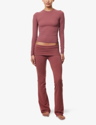 SKIMS: Fits Everybody Long-Sleeve Stretch-Woven T-Shirt