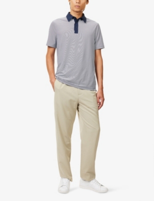 G/FORE: Stripe Tech-Jersey Polo Shirt