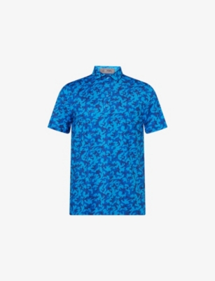 G/FORE: Mapped Icon Camo Tech-Jersey Polo Shirt