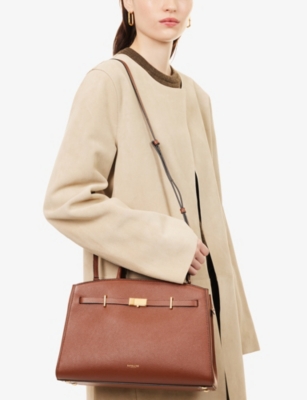 Demellier Womens Tan W/be The Midi New York Leather Tote Bag