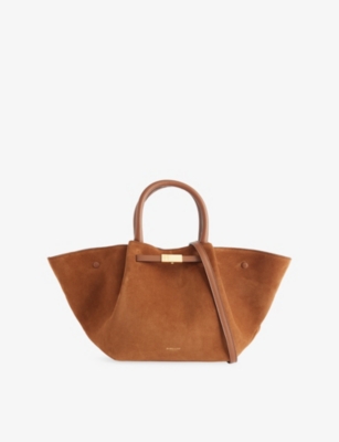 Demellier Womens Deep Tan/deep Tan The Midi New York Suede Tote Bag