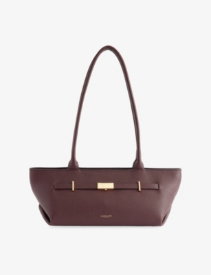 Demellier Womens Burgundy/burgundy The New York Leather Shoulder Bag