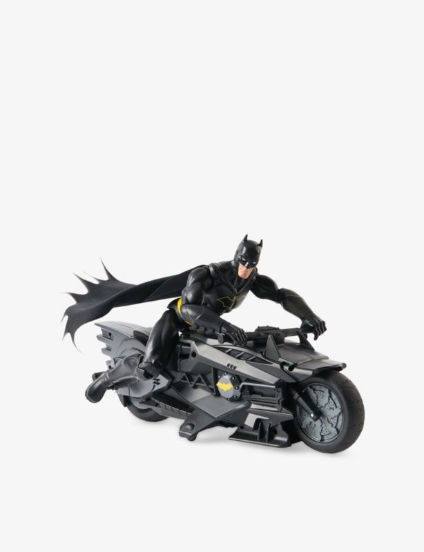 DC Batman Remote-Controlled Batcycle with Figure Playset