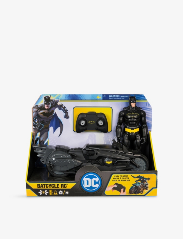 DC Batman Remote-Controlled Batcycle with Figure Playset