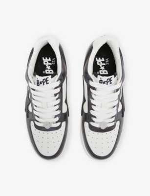 A BATHING APE: BAPE STA OS Leather Trainers