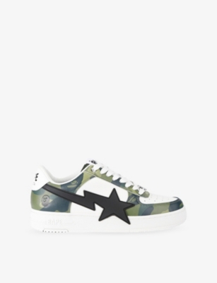 A BATHING APE: BAPE STA OS #1 M1 Leather Trainers