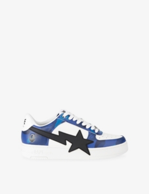 A Bathing Ape Sta Logo-patch Low-top Sneakers In Blue