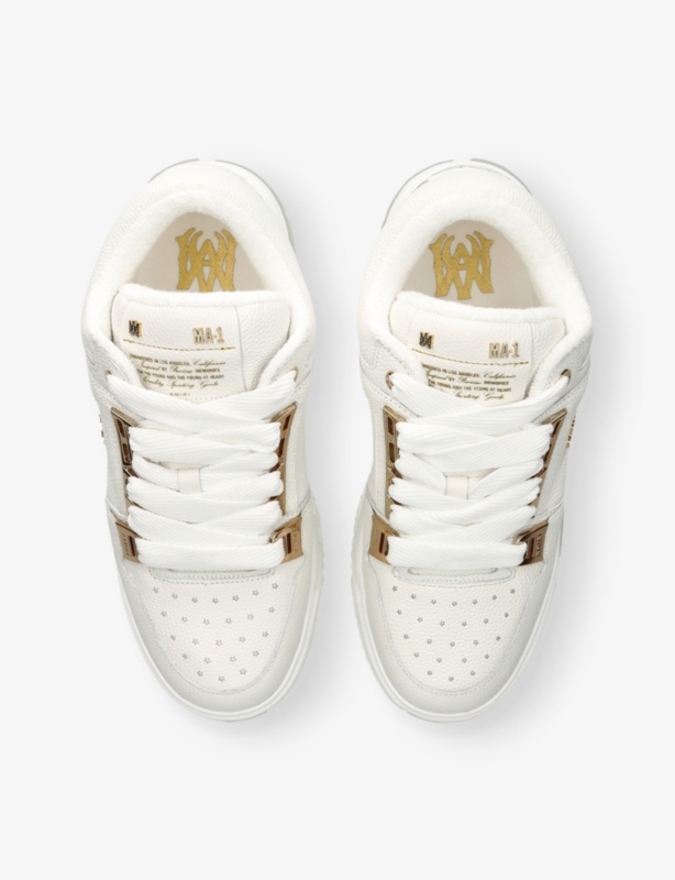 Metallic MA-1 Leather Trainers