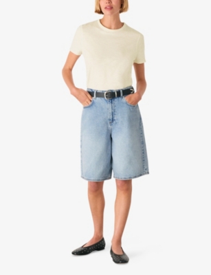 WHISTLES: Posie Double-Trim Short-Sleeve Cotton T-Shirt