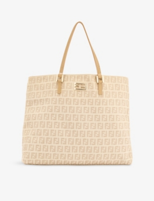 RESELFRIDGES: Pre-Loved Fendi Zucchino Canvas Tote Bag