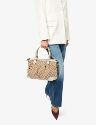 Pre-Loved Gucci Sukey Canvas Handbag