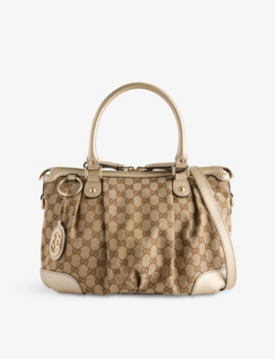 Pre-Loved Gucci Sukey Canvas Handbag
