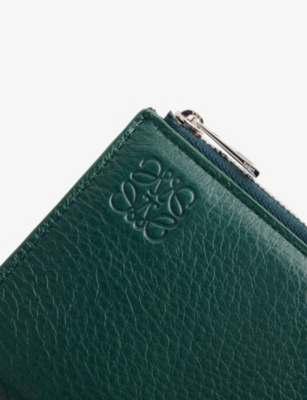 Loewe Mens Evergreen Slim Compact Leather Wallet In Green
