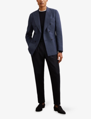 REISS: Oasis Double-Breasted Wool-Blend Blazer