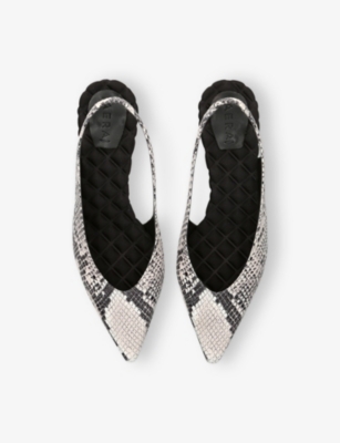 AERA: Silvana 50 Snakeskin-Embossed Faux-Leather Slingback Courts