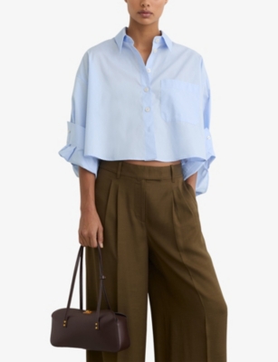 REISS: Devora Leather Shoulder Bag