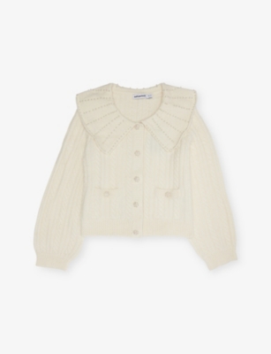 SELF PORTRAIT: Embellished Cable Knitted Cardigan 3-12 Years
