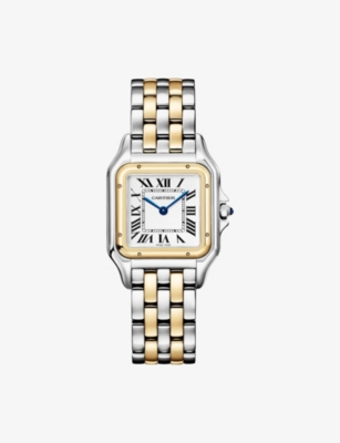 CARTIER: CRW2PN0019 Panthère de Cartier Small 18ct Yellow-Gold And Steel Quartz Watch