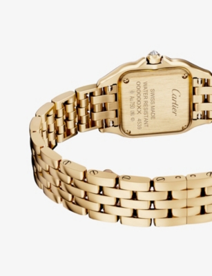 Cartier Rose Gold Crwjpn0094 Panthère De  Small 18ct Yellow-gold And 0.37ct Diamond Quartz Watch In Gold