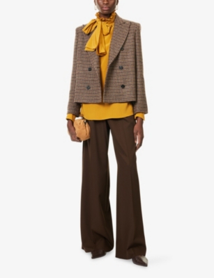 Weekend Max Mara Omens Wine-coloured Gerusia Double-breasted Wool Blazer