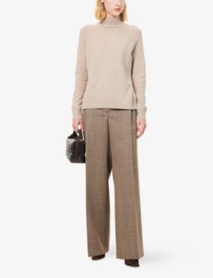Weekend Max Mara Omens Beige Alcali Long-sleeve Cashmere Knit Jumper In Neutral
