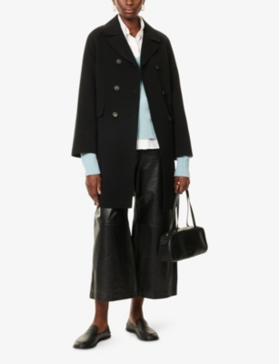 Weekend Max Mara Omens Black Wmm Zolfo Db Padded Coat In Black