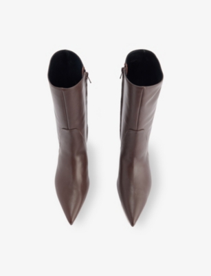 Weekend Max Mara Pointed Ankle Boots In Brown
