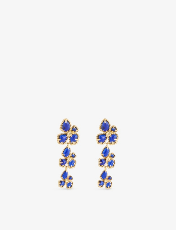 Bloom Dangles 12ct Gold-Plated Brass Drop Earrings
