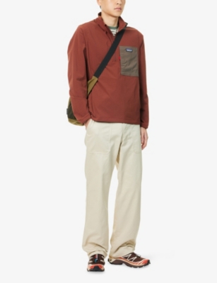 Patagonia Mens Dried Vanilla Outdoor Marsupial Logo-patch Nylon Blend Top In Red