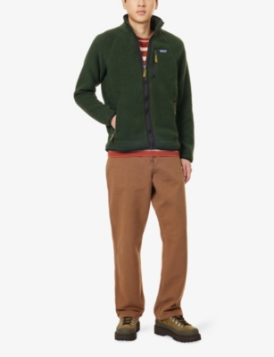 Patagonia Mens Retro Pile Relaxed-fit Woven Jacket Old Growth Green In Green