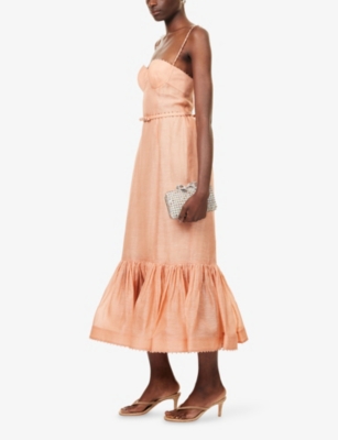 Zimmermann Womens Peach Zimm M Hypnotic Gown Xs In Orange