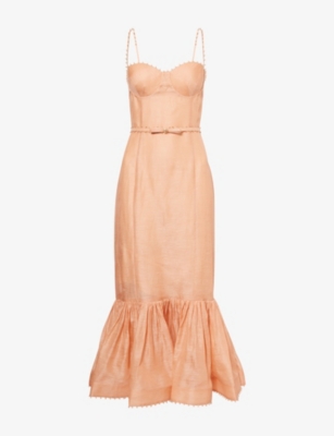 Zimmermann Womens Peach Zimm M Hypnotic Gown Xs In Orange