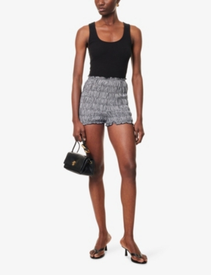 AMY LYNN: Danica Gingham Cotton Shorts