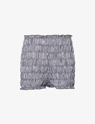 AMY LYNN: Danica Gingham Cotton Shorts