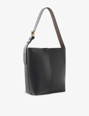 Soeur Womens Acier/chocolat Saudade Mini Leather Shoulder Bag