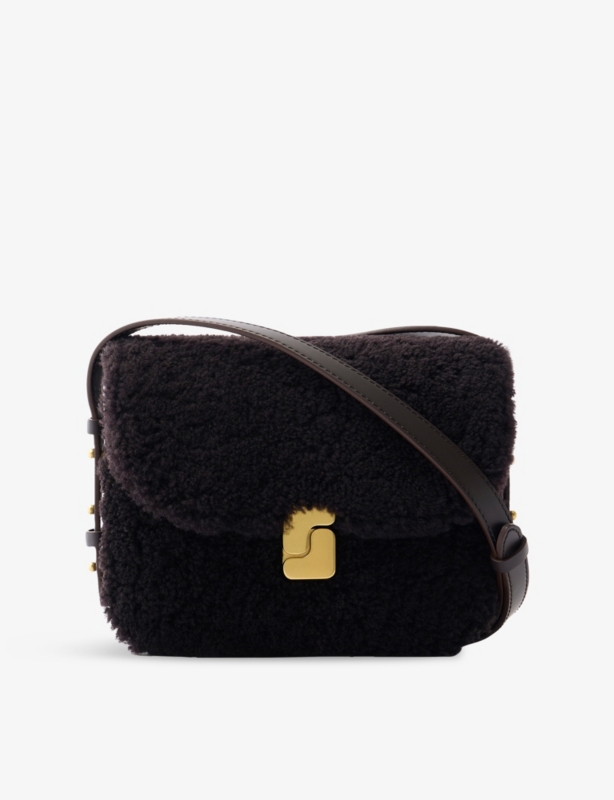 Bellissima Mini Shearling and Leather Cross Body Bag