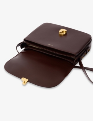 Soeur Womens Chocolat Bellissima Maxi Leather Cross Body Bag In Brown