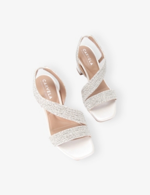 CARVELA: Gala Jewel Woven Heeled Sandals