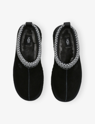 Ugg Tasman Slip-on Shearling Flat Mules In Black