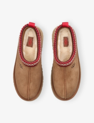 Ugg Tazz Womens Embroidered Slip On Slide Slippers In Brown