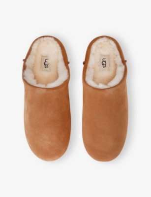 Ugg Slip-on Sandals With Smooth Suede Exterior In Brown