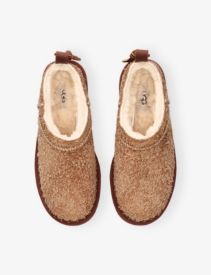 Ugg Camel Suede Classic Micro Biarritz Slippers In Brown