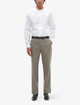 THE KOOPLES: Folded Band-Collar Regular-Fit Cotton Shirt