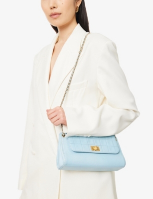 RESELFRIDGES: Pre-Loved Chanel Vintage Trapezoid CC Flap Leather Shoulder Bag